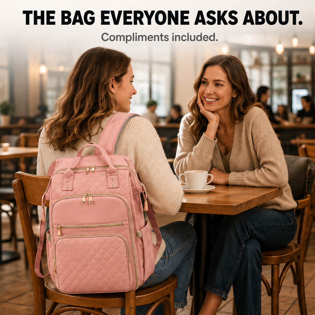 Carryla Insulated Backpack with Lunch Box, Laptop Sleeve, Waterproof Oxford - Elena Harper