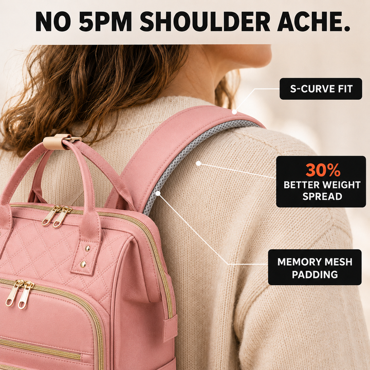 Carryla Insulated Backpack with Lunch Box, Laptop Sleeve, Waterproof Oxford - Elena Harper
