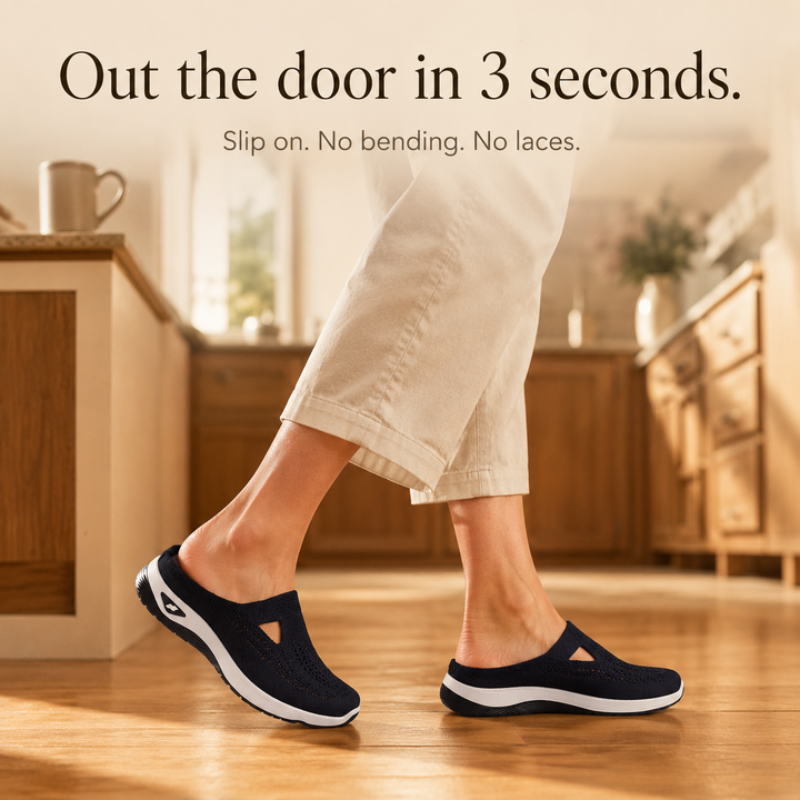 Airessa Breathable Mesh Slip-On Mules with Cushioned Air Sole - Elena Harper