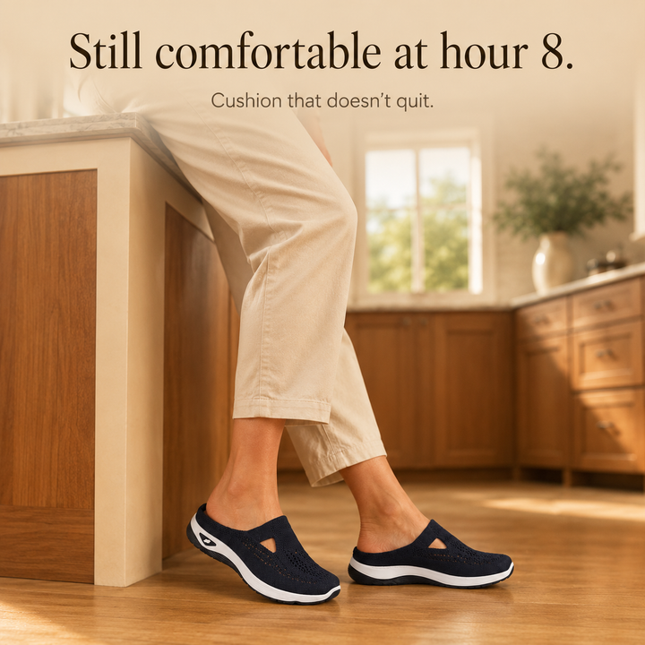 Airessa Breathable Mesh Slip-On Mules with Cushioned Air Sole - Elena Harper