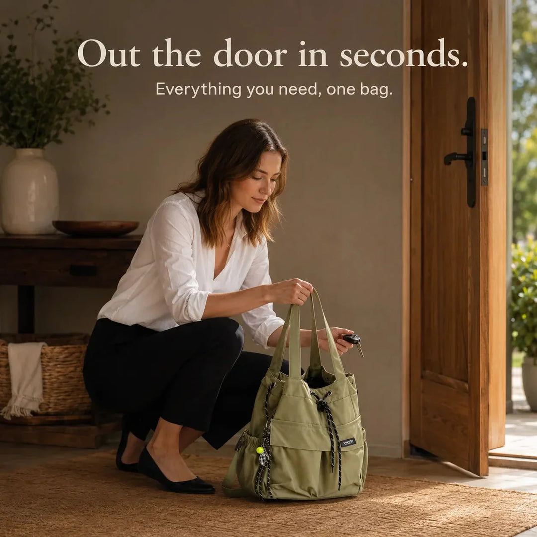 Carryall Convertible Drawstring Canvas Tote Backpack with Cargo Pockets - Elena Harper