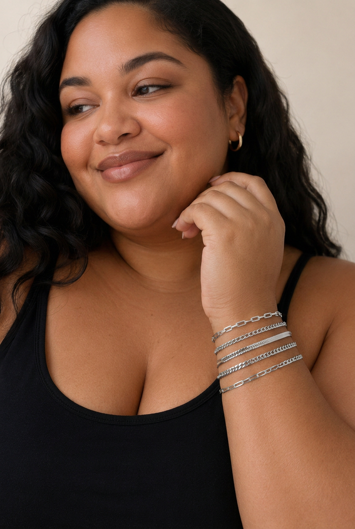 Isabeau Renner Bracelet Set | White Gold