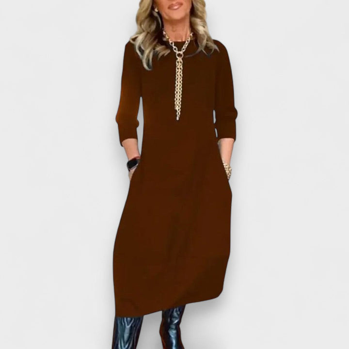Isabel Elegant Dress, view 2 - Elena Harper