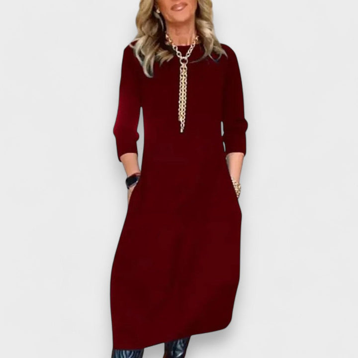 Isabel Elegant Dress, view 3 - Elena Harper