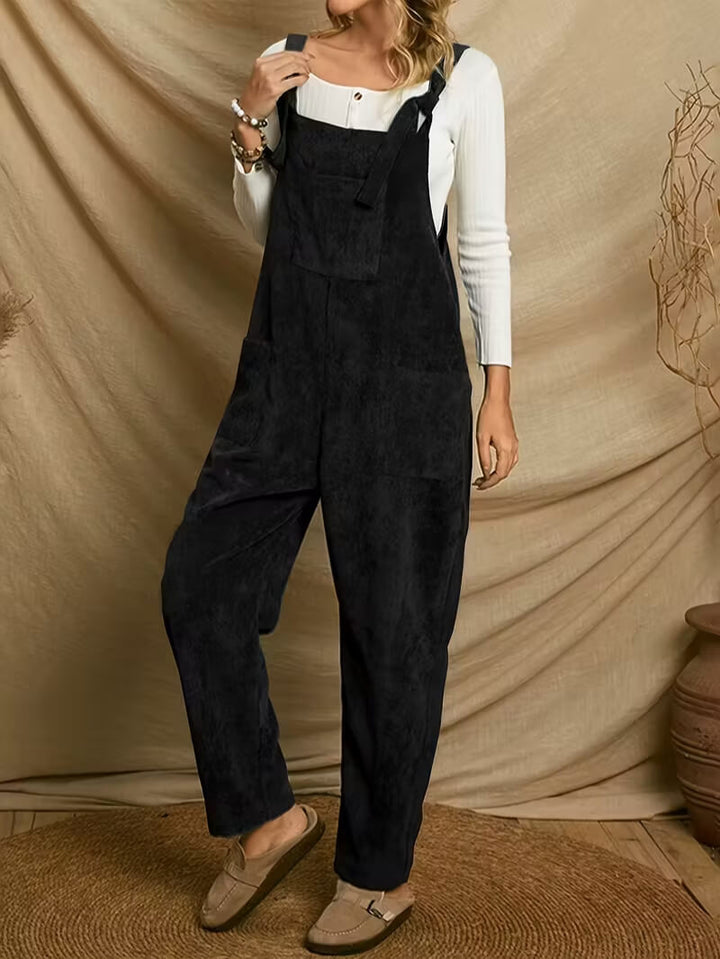 Gelsomina Comfortable Cotton Jumpsuit, view 2 - Elena Harper