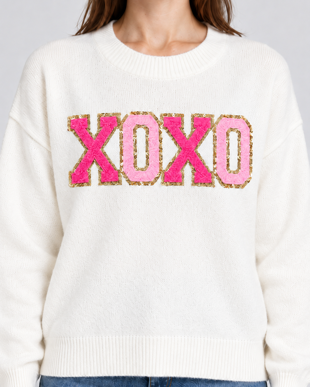 Festive Slogan Round-Neck Christmas Jumper For Women