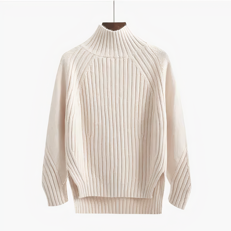 Amelia Soft Ribbed Knit Sweater - Elena Harper