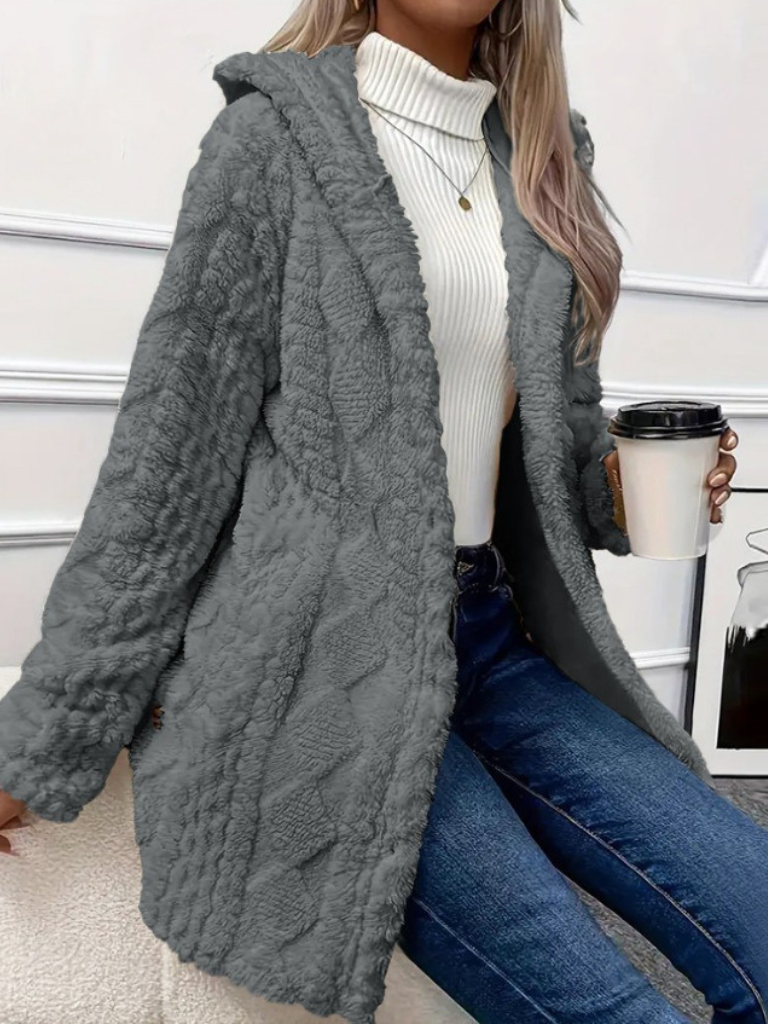 LAURA HOODED CARDIGAN JACKET