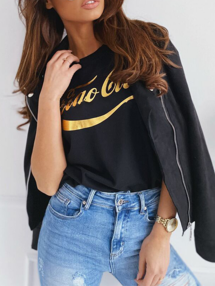 Aurelia Faux Suede Moto Jacket - Elena Harper