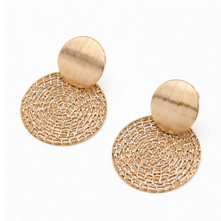 Aurelia Textured Necklace and Earring Set - Elena Harper