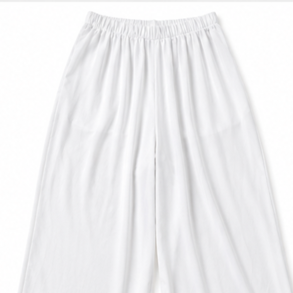 Draperie Asymmetric Chiffon-Overlay Wide-Leg Trouser Set - Elena Harper