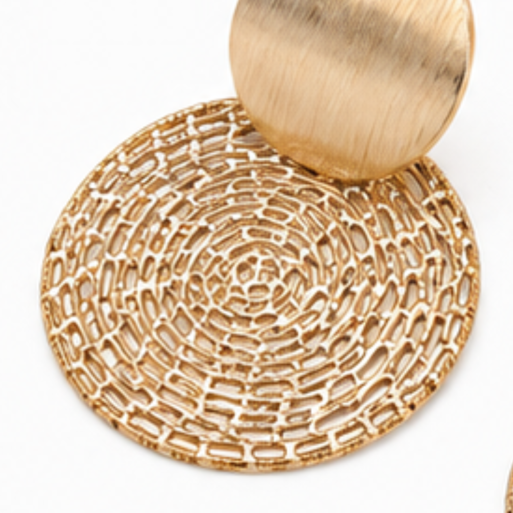 Aurelia Textured Necklace and Earring Set - Elena Harper