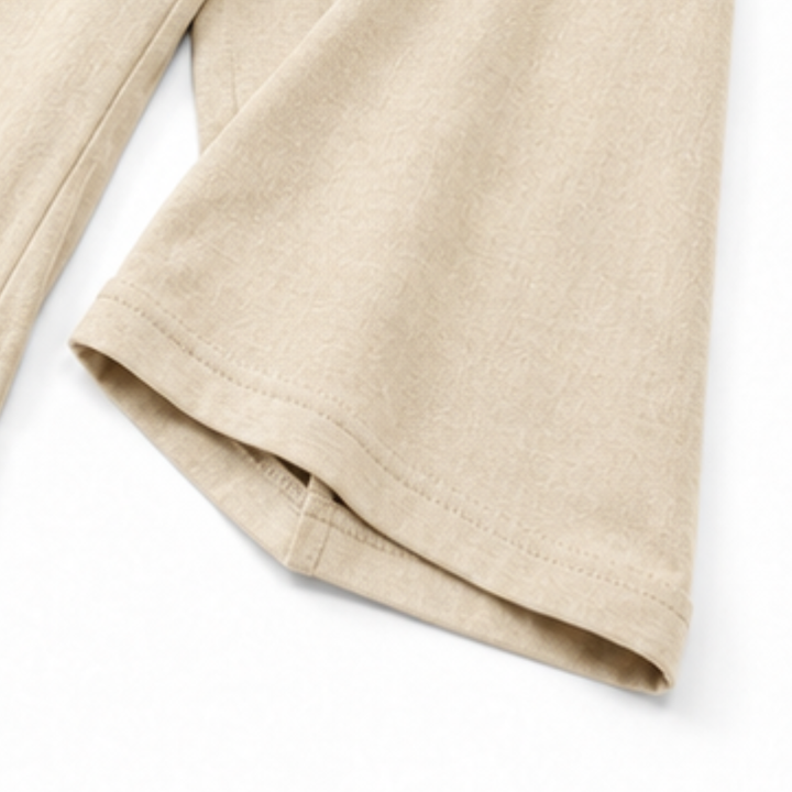 Draperly V-Neck Linen-Look Two-Piece Set - Elena Harper
