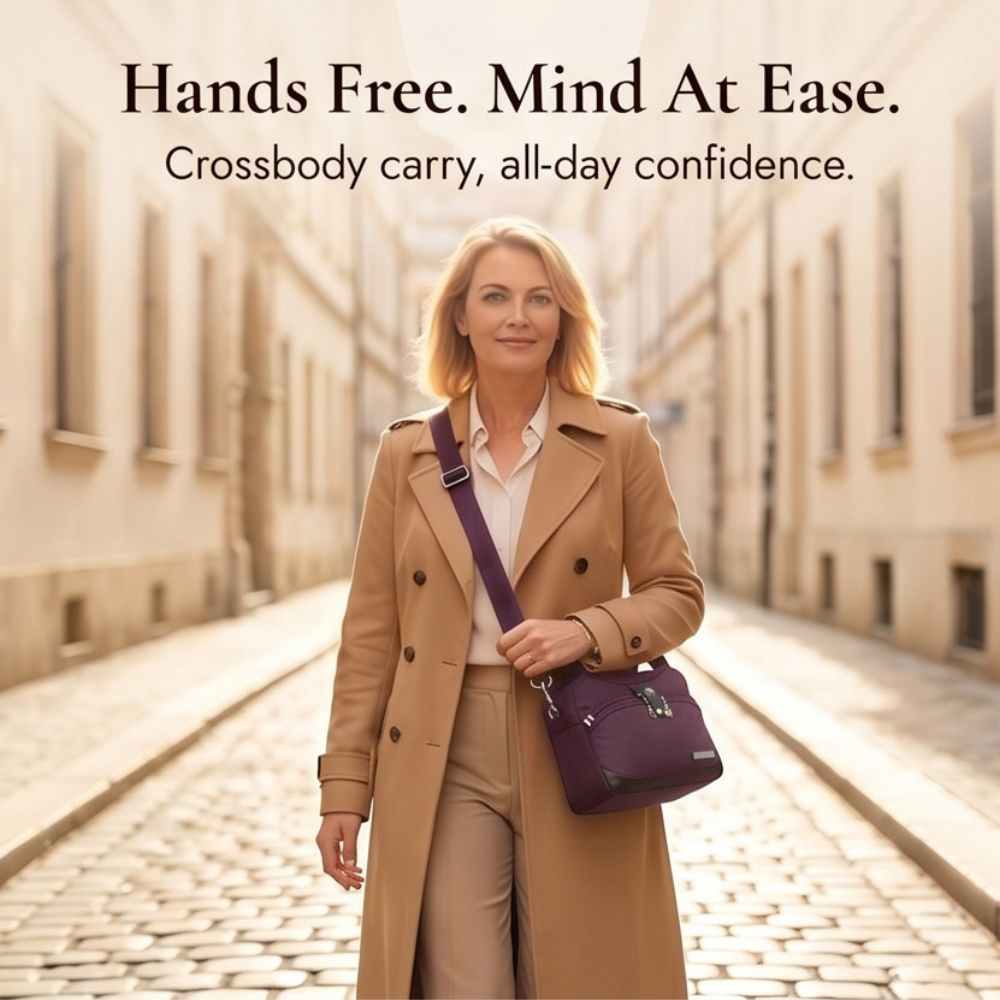 Carryella Multi-Pocket Shoulder Bag with Anti-Theft Design - Elena Harper