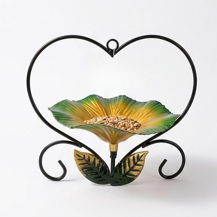 Bloomheart Heart-Shaped Flower Bird Feeder - Elena Harper