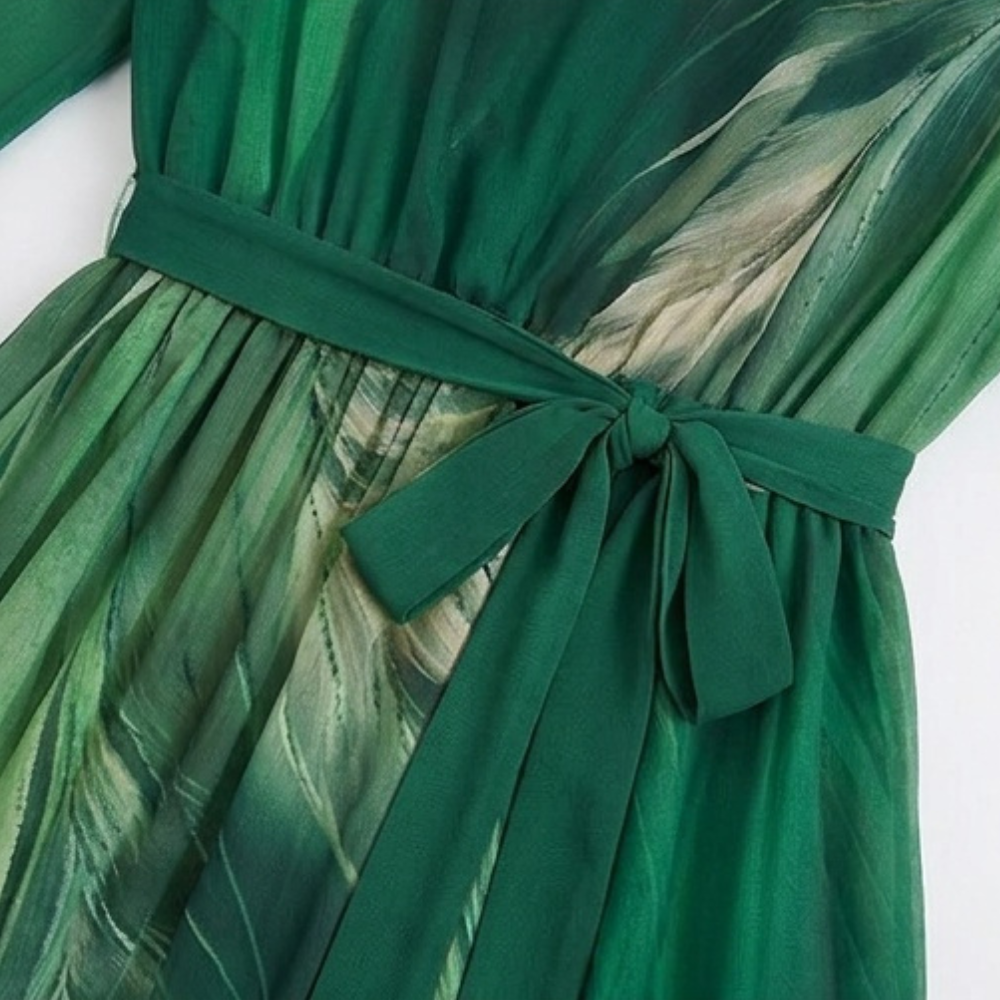 Aurelinea Women's Painted Chiffon Maxi Dress - Elena Harper