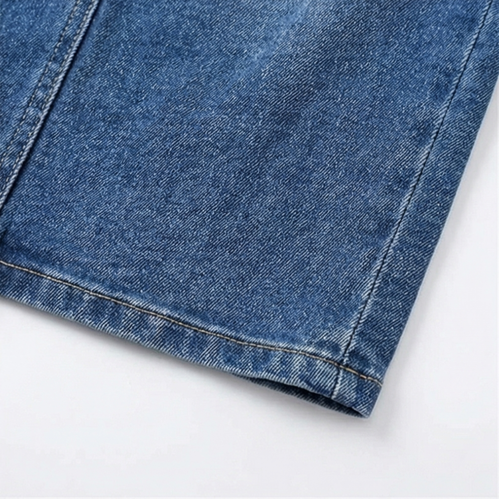 Denara Button-Front Denim Pencil Skirt - Elena Harper
