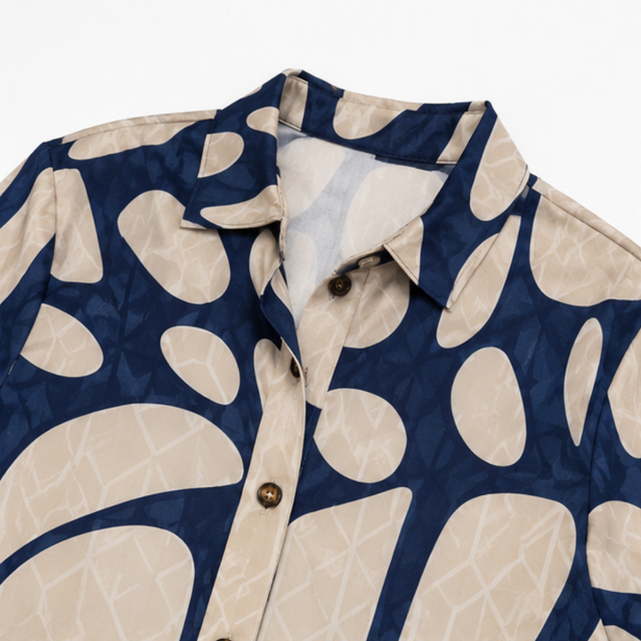 Easewear Geometric Midi Dress That Skims, Not Clings - Elena Harper