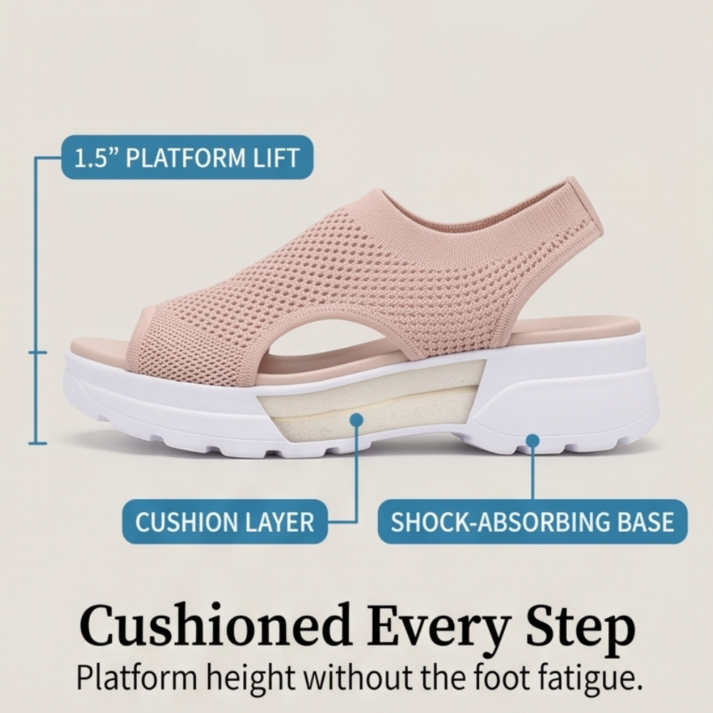 Caluna Cushioned Slip-On Platform Sandals - Elena Harper
