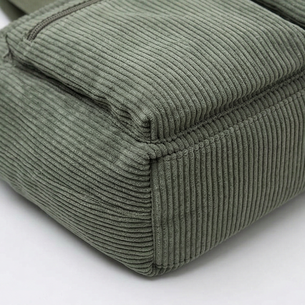 Clovera Multi Pocket Corduroy Shoulder Bag - Elena Harper
