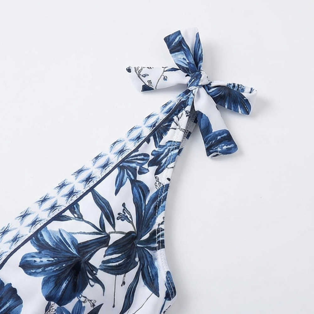 Coralina Floral Swimsuit and Matching Skirt Set - Elena Harper