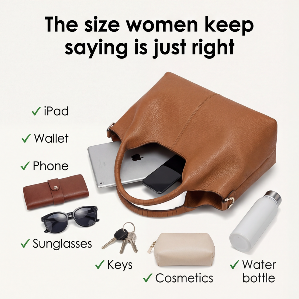 Carrina Soft Leather Everyday Hobo Bag - Elena Harper