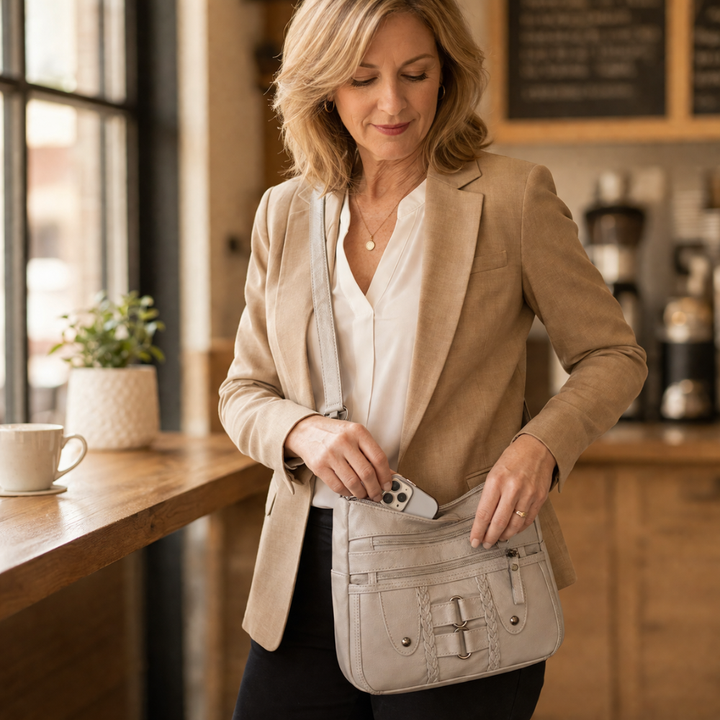 Avella Soft Leather Crossbody Bag - Elena Harper