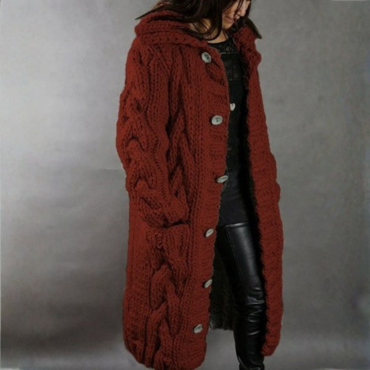 Karlene Elegant Knitted Coat - Elena Harper