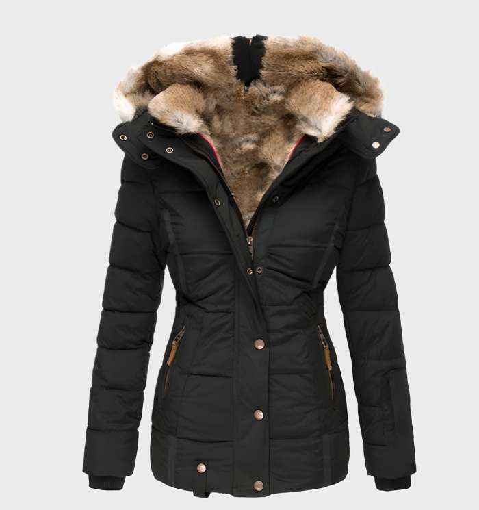 Slim Fit Women's Winter Jacket with Hood Aurora - Elena Harper