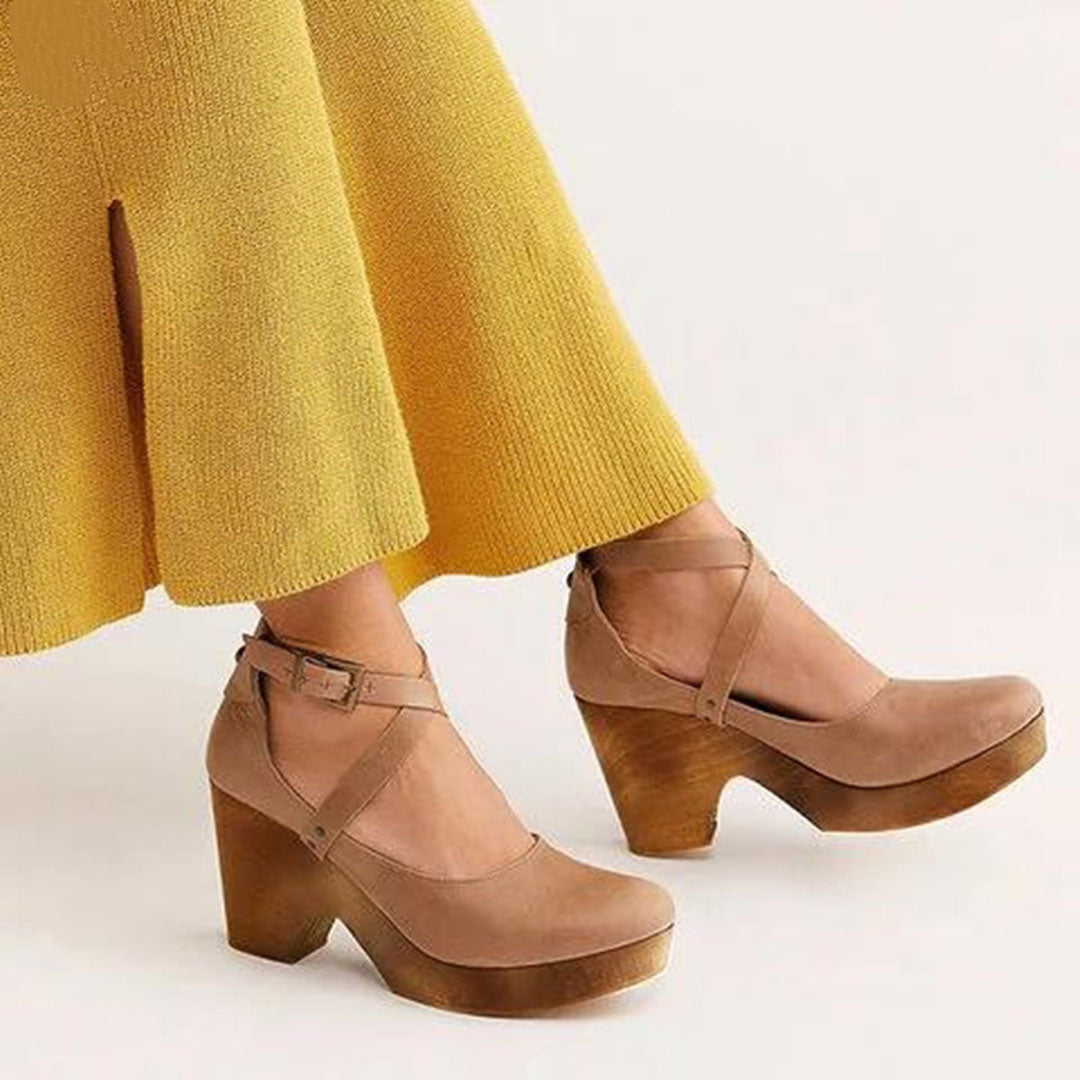Julia | Women's Elegant Closed Toe Wedge High Heels