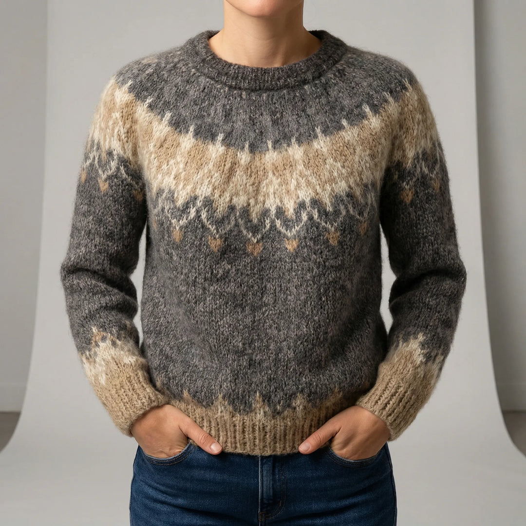 Classic Crew Neck Sweater Xenia, view 4 - Elena Harper