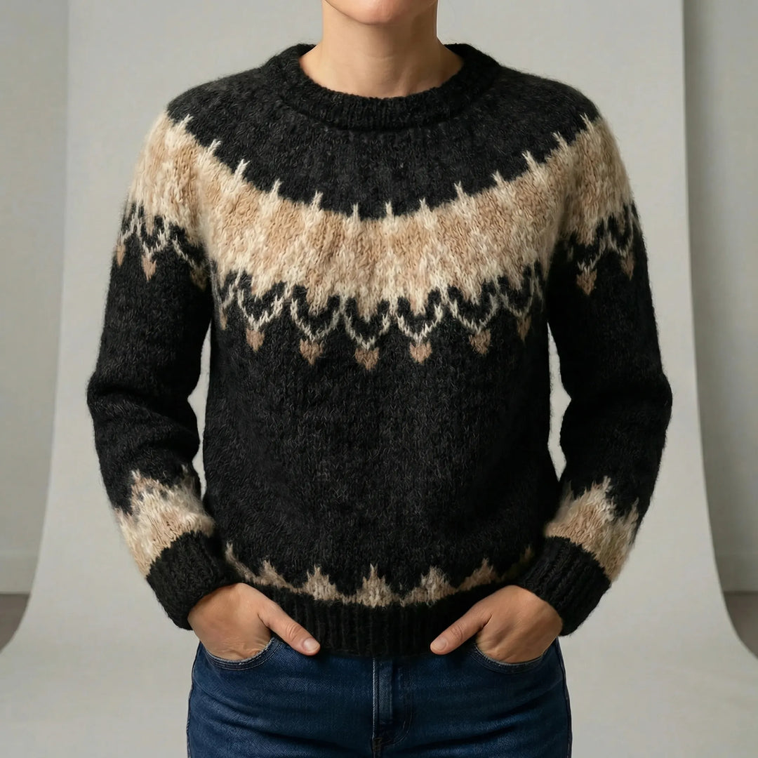 Classic Crew Neck Sweater Xenia, view 5 - Elena Harper