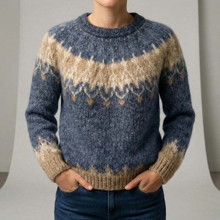 Classic Crew Neck Sweater Xenia, view 7 - Elena Harper