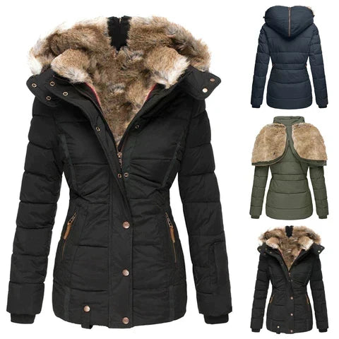 Brigitte - Chic Down Jacket with Fur Lining