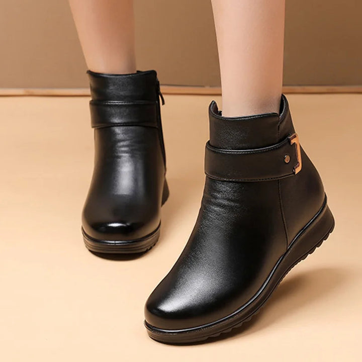 Comfortable and Supportive Leather Boots, view 3 - Elena Harper