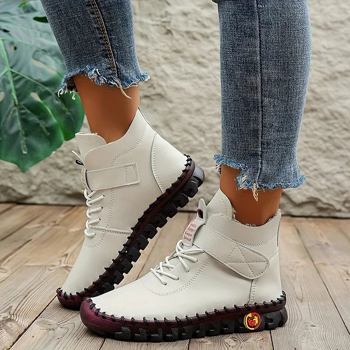 Leathy Comfortable Handmade Sneakers, view 8 - Elena Harper