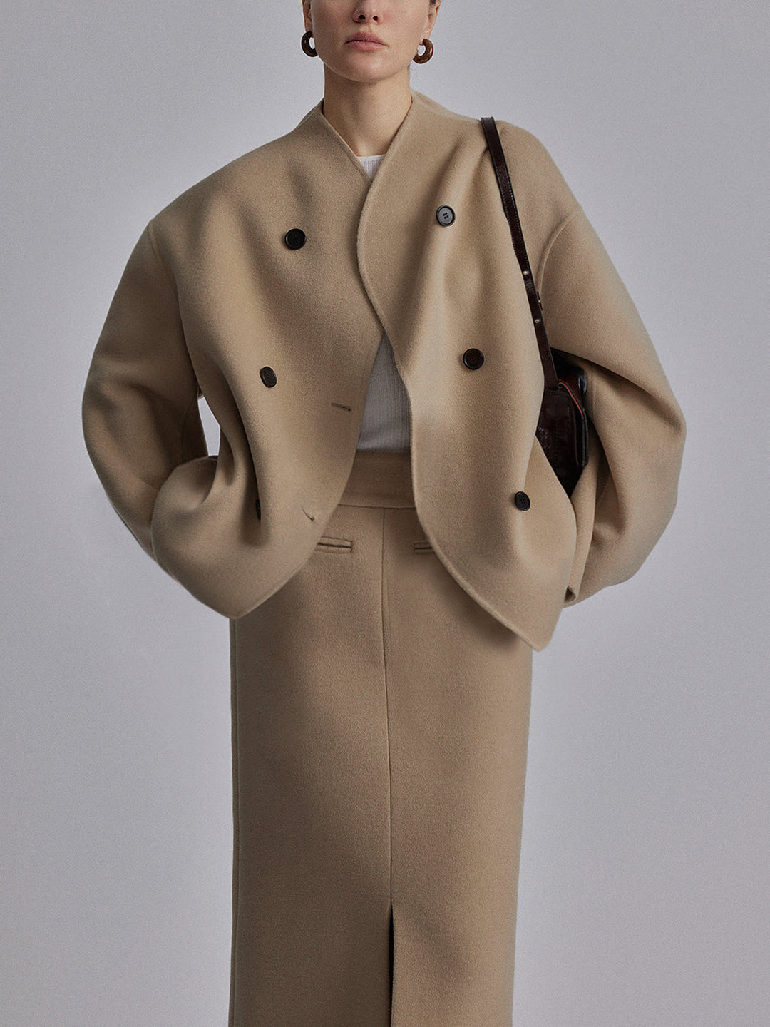 Adelheid | Classic and Elegant Double-Breasted Coat for Women