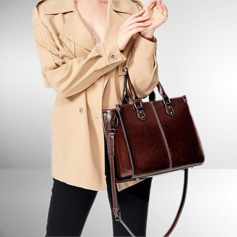 Women's Elegant Tote Handbag with Zipper