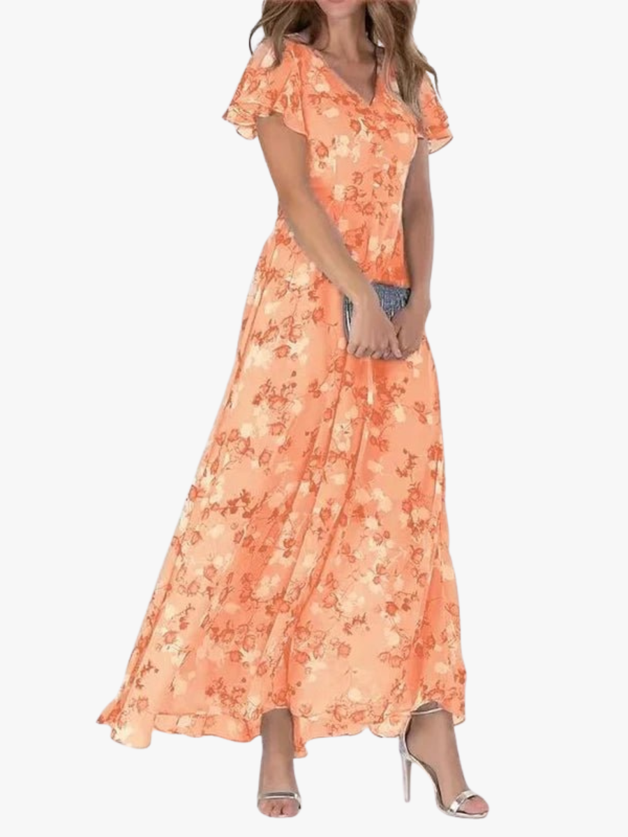 FLOWER MAXI DRESS FOR WOMEN