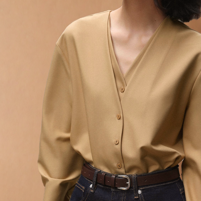 Lotus Silk Layered Blouse, view 8 - Elena Harper