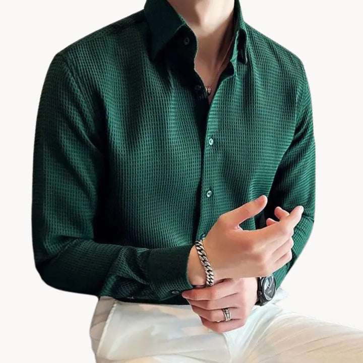 Slim Textured Shirt for Men - Elena Harper