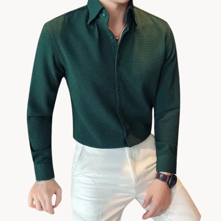 Slim Textured Shirt for Men - Elena Harper