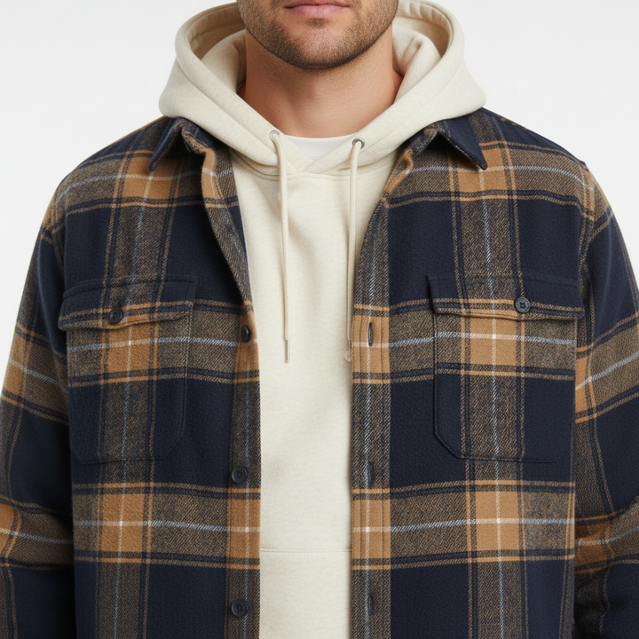ELENA HARPER™  |  COSY FLANNEL CHECK SHIRT FOR MEN