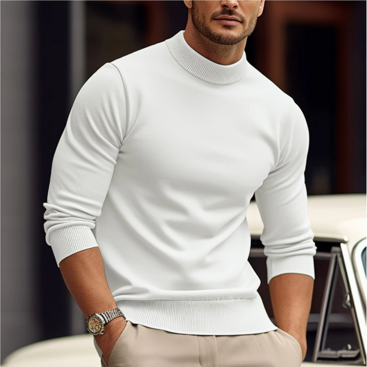 Fine Knitted Turtleneck Sweater Men Regular Fit Winter