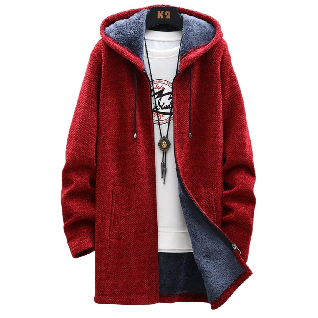 Ladies Long Fleece Jacket with Hood – Lined Winter Jacket with Zipper, Soft Lining