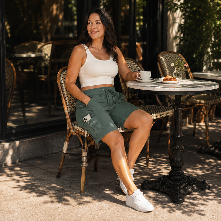 Breezora Women's Quick-Dry Cargo Shorts - Elena Harper