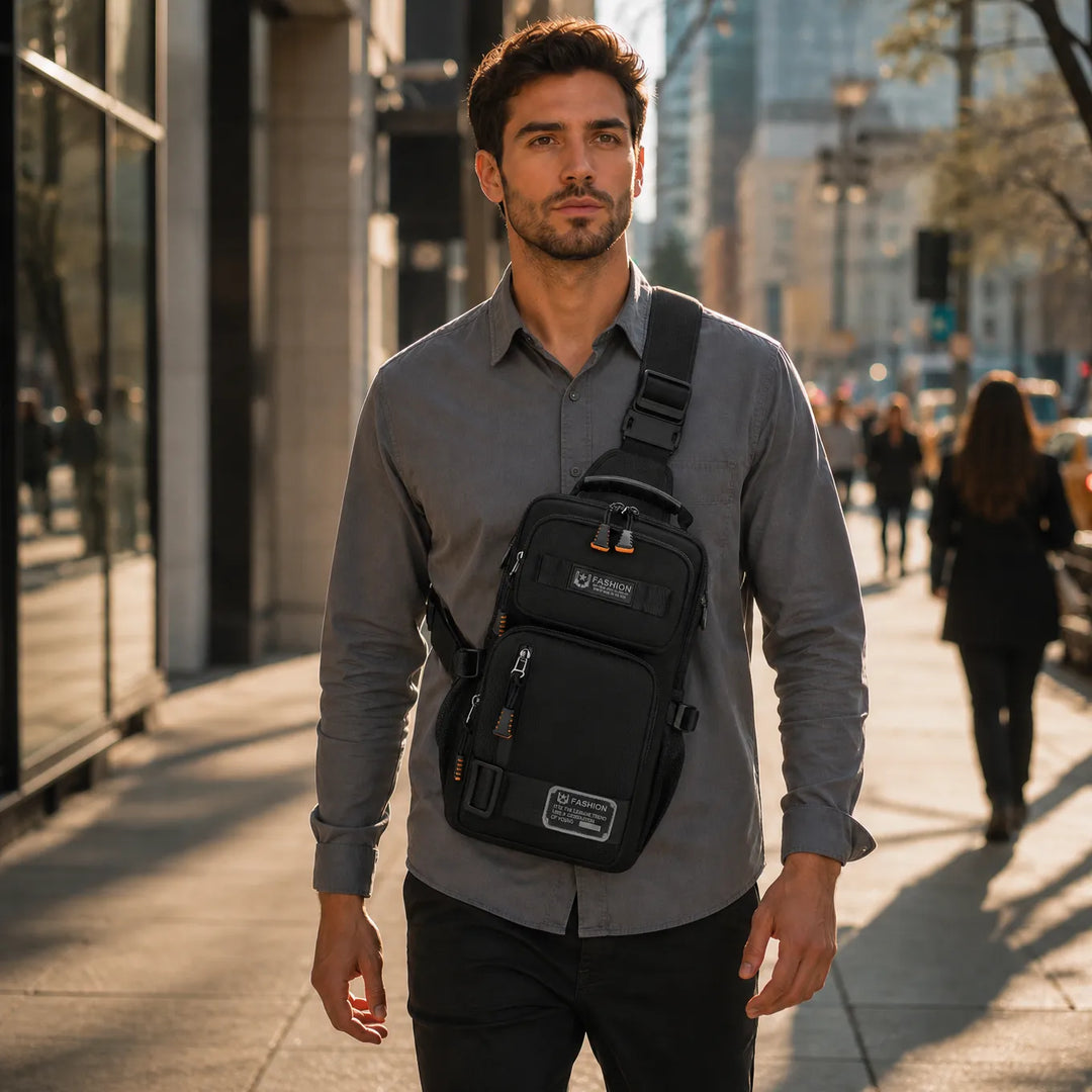 Cargolo Adjustable Chest Sling Bag Multi-Pockets - Elena Harper