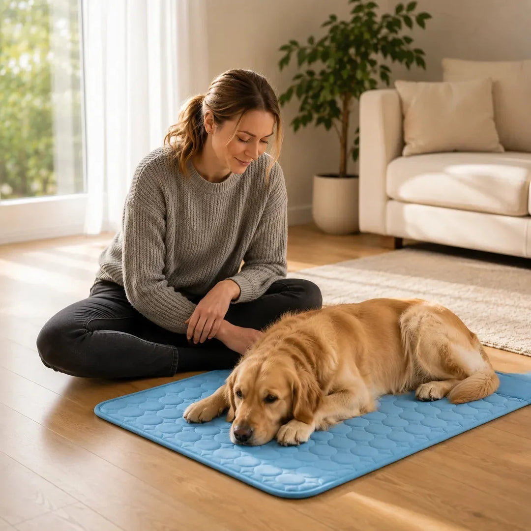 Coolabee Cooling Mat for Dogs & Cats, No-Freeze Washable Pet Pad - Elena Harper