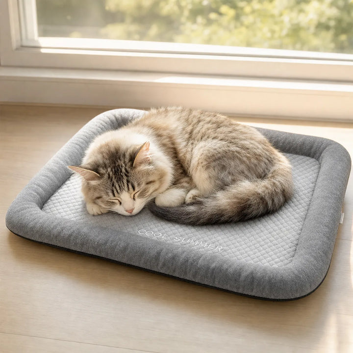 Coolaby Ice Silk-look Pet Cooling Mat for Dogs and Cats, Padded Non-Slip Summer Bed - Elena Harper