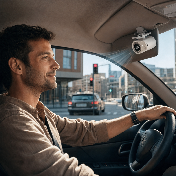 Coolnix Portable Clip On Car Fan with LED Display - Elena Harper